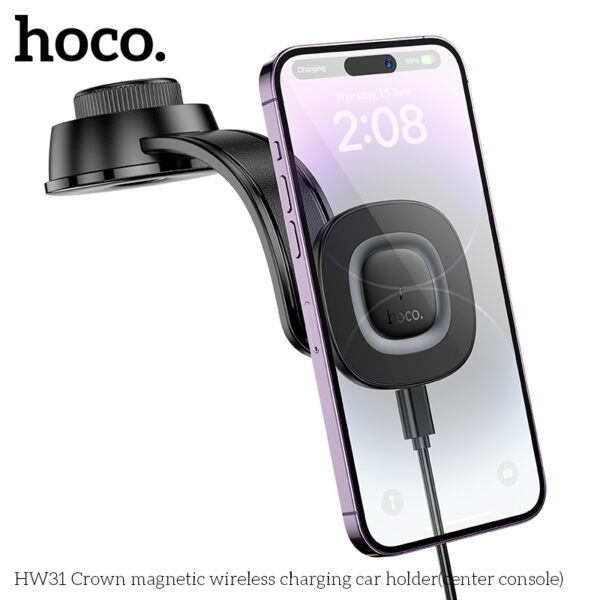 HW31 chargeur magnétique, fixation à ventouse – Image 2