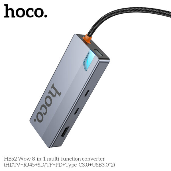 HB52 HUB convertisseur multifonction 8 en 1 – Image 2