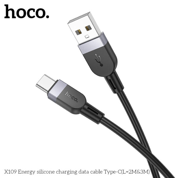 X109 câble en silicone USB vers C longueur 2m – Image 2