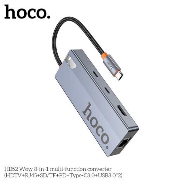HB52 HUB convertisseur multifonction 8 en 1 – Image 3