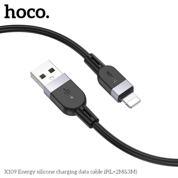 X109 câble en silicone USB vers iP longueur 2m – Image 3