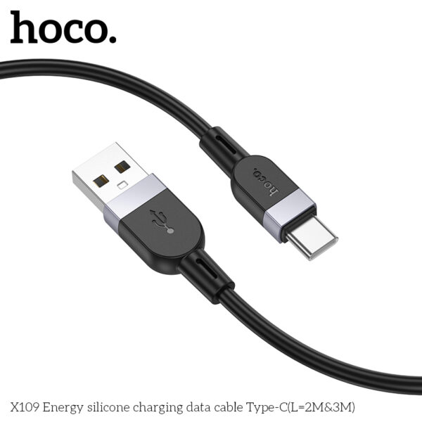 X109 câble en silicone USB vers C longueur 2m – Image 3