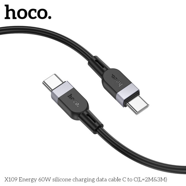 X109 câble en silicone 60W C vers C longueur 2m – Image 3