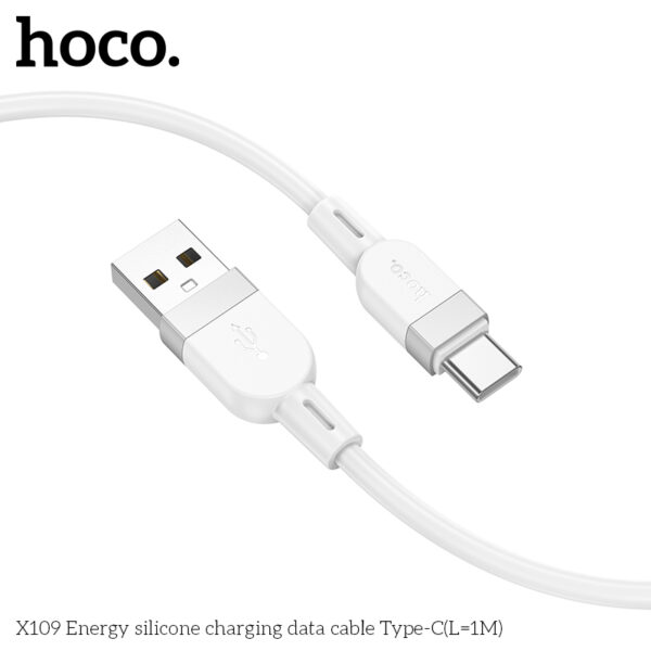 X109 câble en silicone USB vers C longueur 1m – Image 2