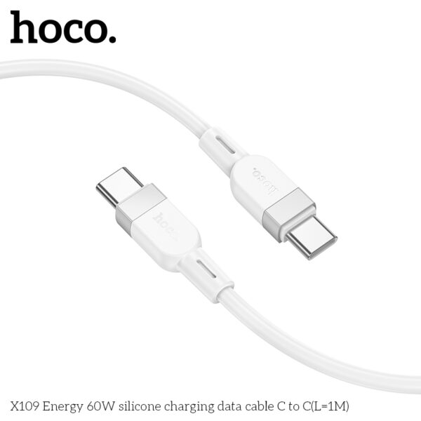 X109 câble en silicone 60W C vers C longueur 1m – Image 2