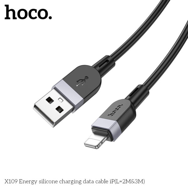 X109 câble en silicone USB vers iP longueur 2m – Image 4