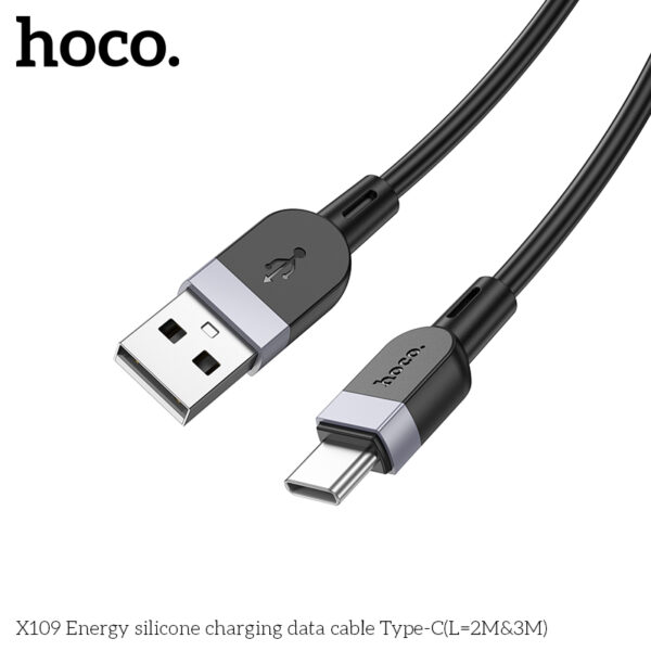 X109 câble en silicone USB vers C longueur 2m – Image 4