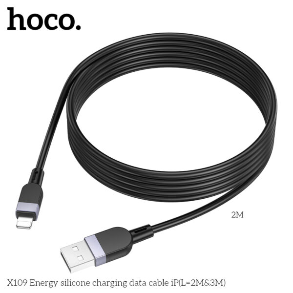 X109 câble en silicone USB vers iP longueur 2m – Image 5