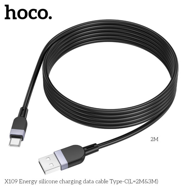 X109 câble en silicone USB vers C longueur 2m – Image 5