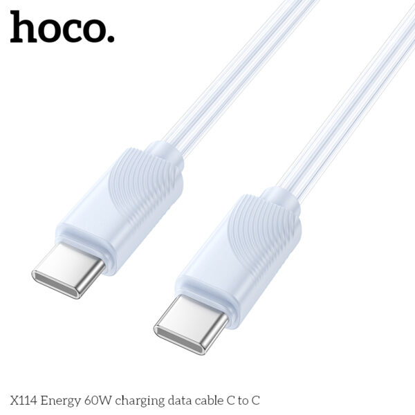X114 câble de charge 60W et données PD C vers C Longueur 1m – Image 2