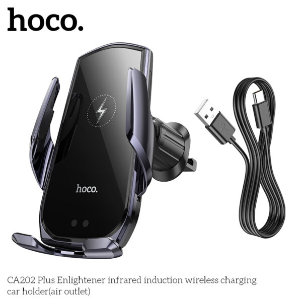 CA202 PLUS Support Voiture à Induction Infrarouge avec Recharge Sans Fil – Image 6
