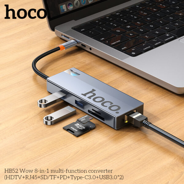 HB52 HUB convertisseur multifonction 8 en 1 – Image 6