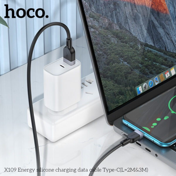 X109 câble en silicone USB vers C longueur 2m – Image 6