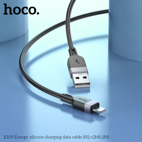 X109 câble en silicone USB vers iP longueur 2m – Image 7