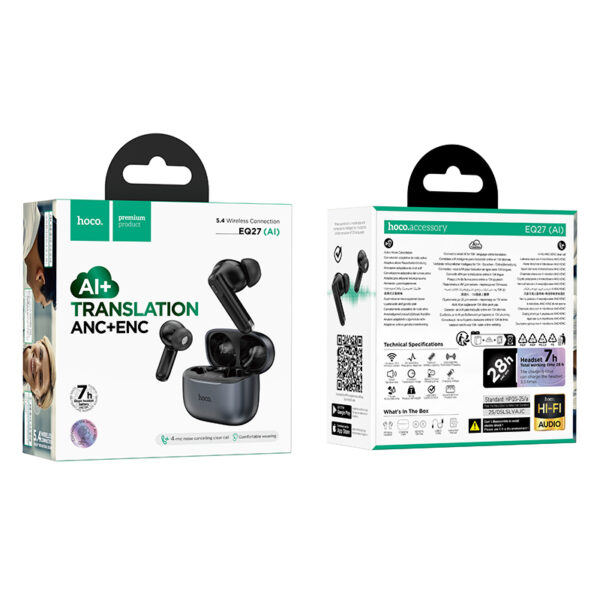 EQ27 écouteur avec IA traducteur multilingues, ENC+ANC – Image 9